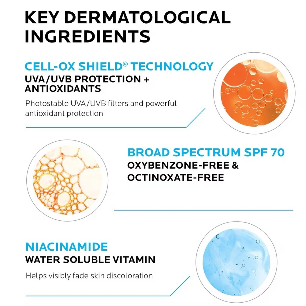 La Roche-Posay Anthelios UV Correct SPF 70 Daily Face Sunscreen with Niacinamide - Picture 4 of 12